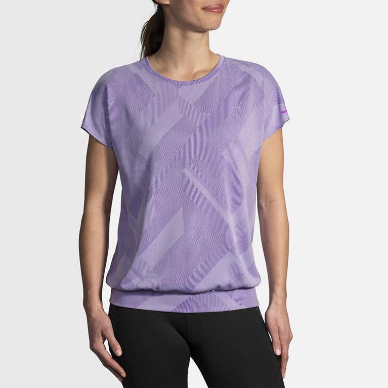 Brooks Array Hardloopshirt voor Dames Paars (XTKGF-2985)
